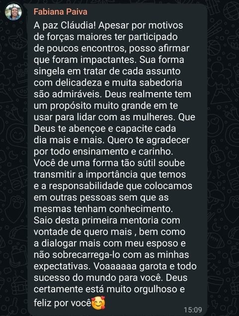 Depoimento de Fabiana Paiva