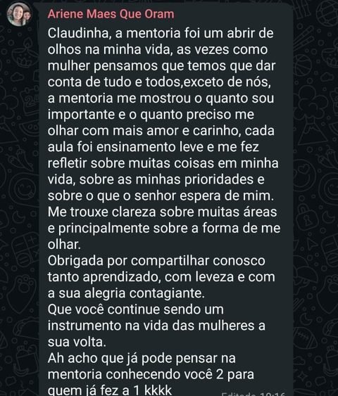 Depoimento de Ariene